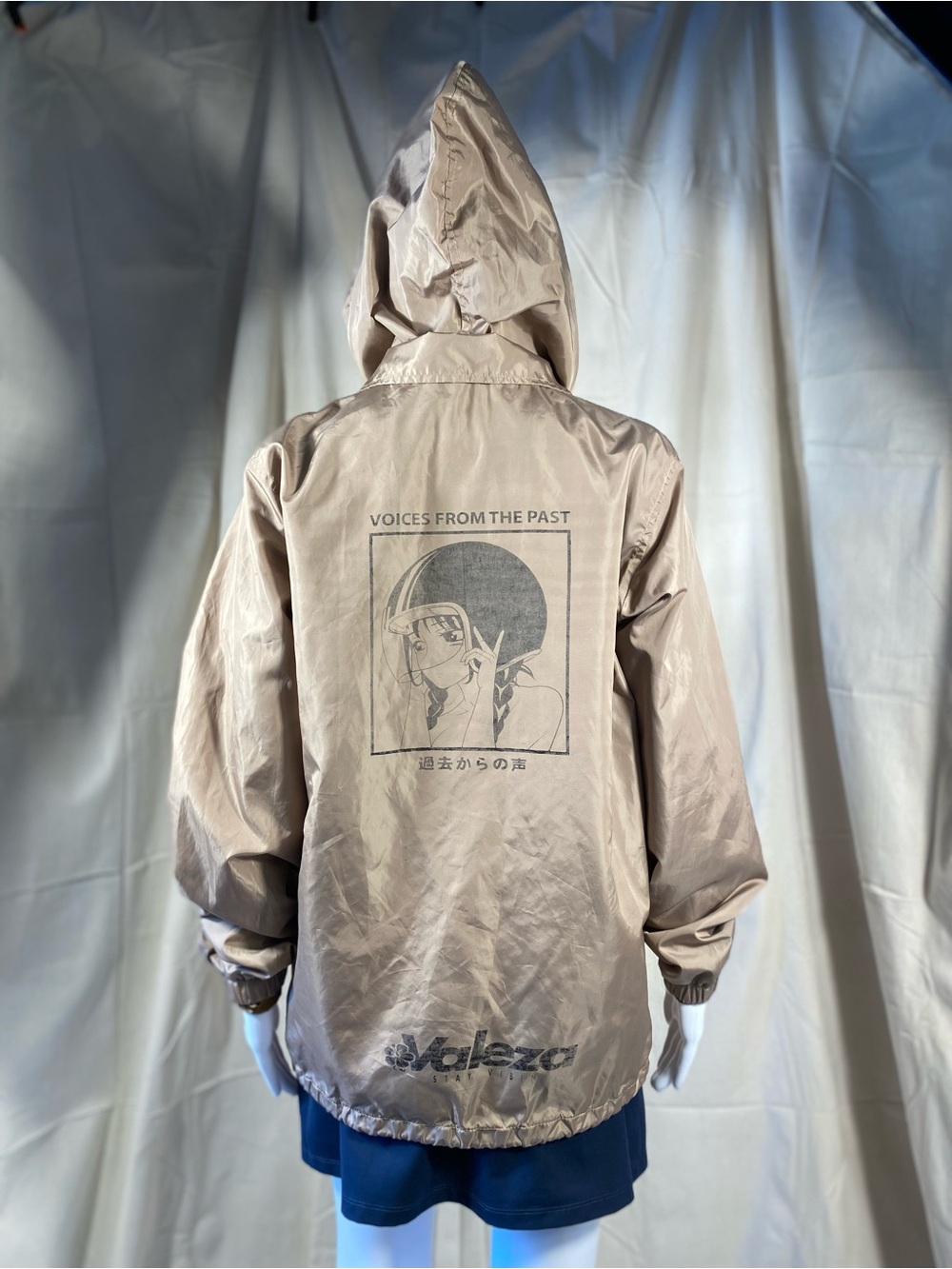 Valeza Streetwear Limited Edition Tan “Voices From The Past” Anime Nylon Jacket